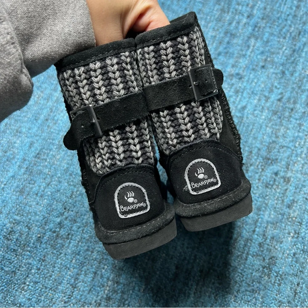 Bearpaw Boshie Toddler Shearling Boots in Black Suede Toddler Size 9 Winter Boot
